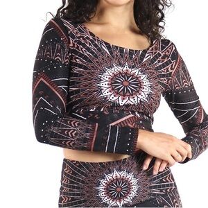 Yoga Democracy, ballet neckline top , new w tag